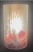 JJ253611 - Rotary Dial Printed Inner Carousel Glass Lamp - Forest: G9 25W