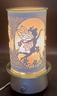 JJ254351 - Carousel Lamp with Wax Warmer Function - White Fairy