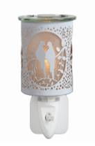 NL252232: Night Light with Wax Warmer Function - White Doves; E14; 10W