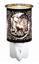 NL252235: Night Light with Wax Warmer Function - Black Moose; E14; 10W