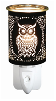 NL252236: Night Light with Wax Warmer Function - Black Owl; E14; 10W