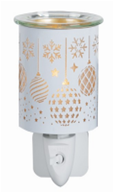 NL252244: Night Light with Wax Warmer Function - White Season's Greeting; E14; 10W