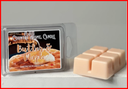 CHC-A04:  *  Butter & Maple Scented Wax Melt - 3 oz/6 Blocks Soy & Paraffin Blend