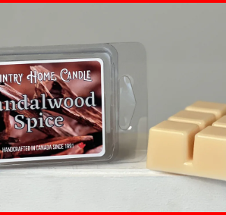 CHC-A12: *  Sandalwood Scented Wax Melt - 3 oz/6 Blocks Soy & Paraffin Blend