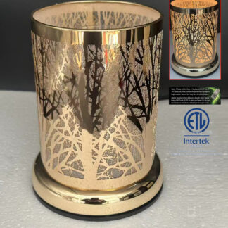 J1321-2 - Touch Sensitive Lamp - Gold Forest w/ Scented Oil Holder