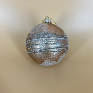 XH733700: Glass Golden Ball Ornament 3''