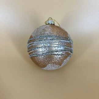 XH733700: Glass Golden Ball Ornament 3''