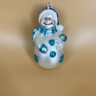 XH716600: Glass Snowman Hanging Ornament 6''